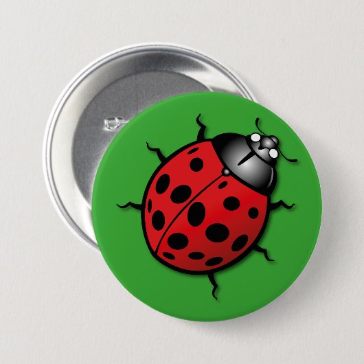 Badge , coccinelle 缶バッジ (正面&裏面)