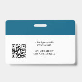 Badge | Code photo de l'employé Médical en promo  バッジ (裏面)