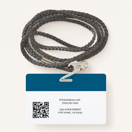 Badge | Code photo de l'employé Médical en promo  バッジ (裏面ランヤード)