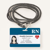 Badge | Code photo de l'employé Médical en promo  バッジ (正面ランヤード)