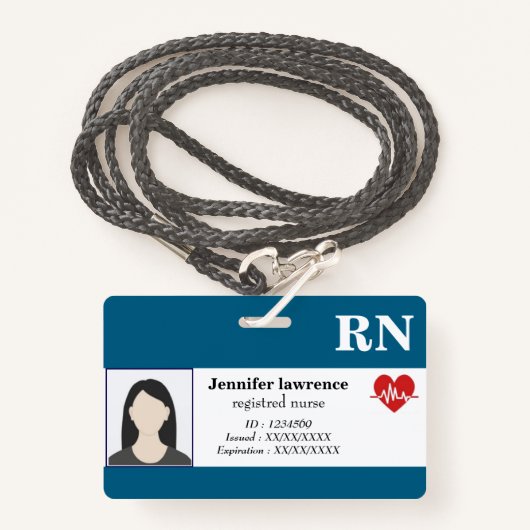 Badge | Code photo de l'employé Médical en promo  バッジ (正面ランヤード)