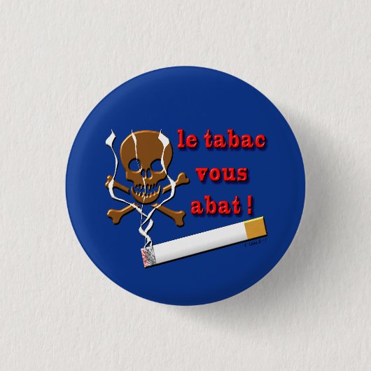 badge contre tabac 缶バッジ (正面)