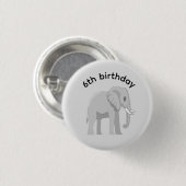 Badge d'anniversaire personnalisé éléphant garçon  缶バッジ (正面&裏面)