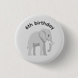Badge d'anniversaire personnalisé éléphant garçon 缶バッジ