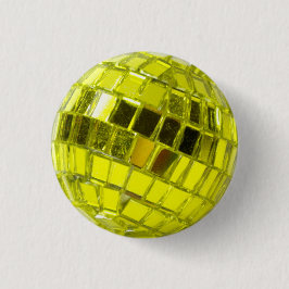 Badge Disco - Mini Boule à Facettes Vert Anis 缶バッジ