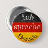 Badge drapeau ich spreche Deutsch 缶バッジ (正面&裏面)