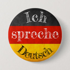Badge drapeau ich spreche Deutsch 缶バッジ