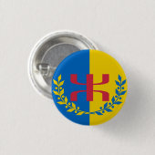 Badge drapeau kabylie 缶バッジ (正面&裏面)