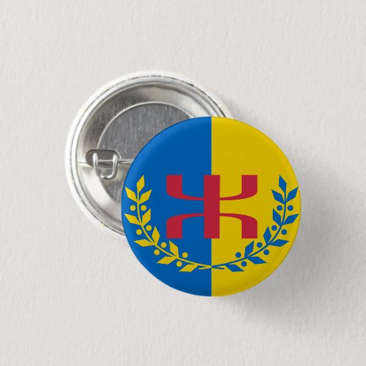Badge drapeau kabylie 缶バッジ (正面&裏面)