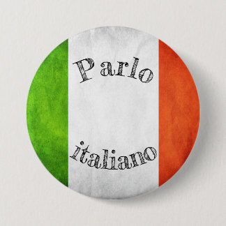 Badge drapeau parlo italiano 缶バッジ