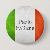 Badge drapeau parlo italiano 缶バッジ (正面)