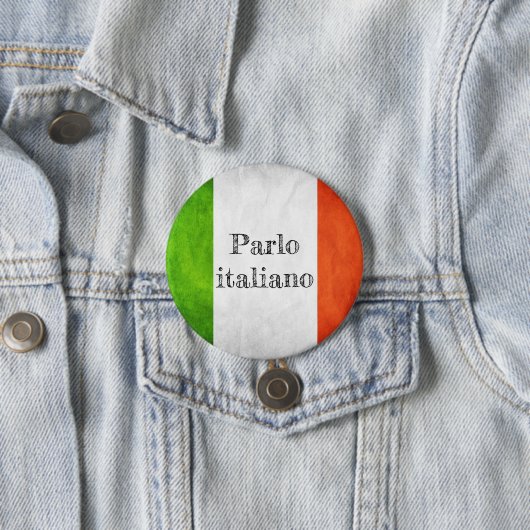 Badge drapeau parlo italiano 缶バッジ (インサイチュ)
