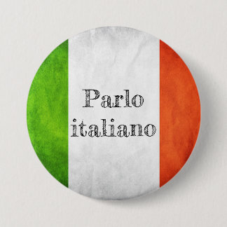 Badge drapeau parlo italiano 缶バッジ