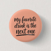 Badge Favorite drink 缶バッジ (正面)