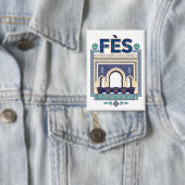 Badge Fès – illustration architecturale marocaine 缶バッジ (インサイチュ)