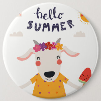 Badge " Hello Summer " 缶バッジ