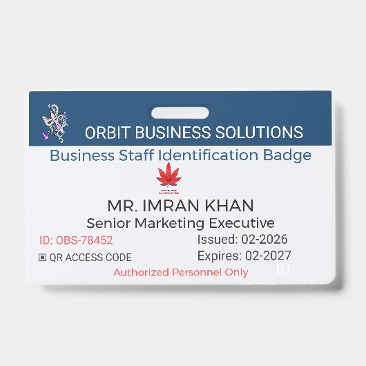 Badge Identification, Badge Personnalisé | Pro ID  バッジ (Front)