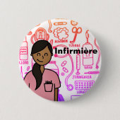 Badge Infirmière 缶バッジ (正面)
