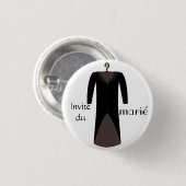 Badge invité du marié 缶バッジ (正面&裏面)