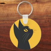 Badge keychain cat キーホルダー (正面)