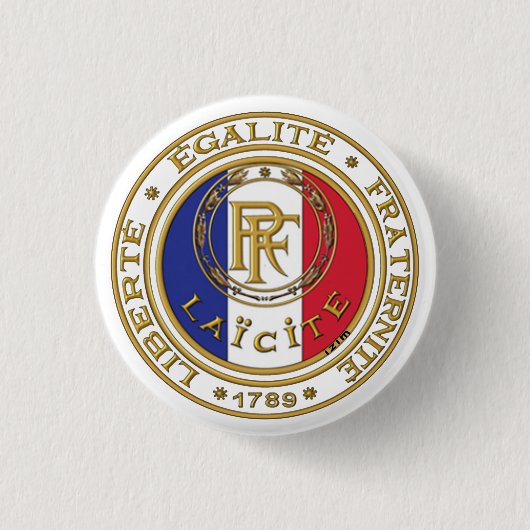 badge laïc français 缶バッジ (正面)