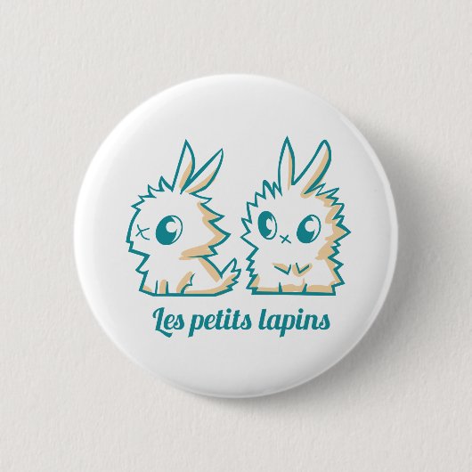 Badge Les petits lapins 缶バッジ (正面)