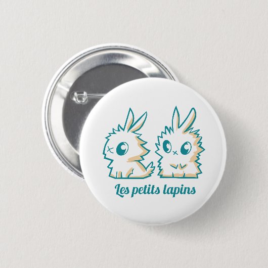 Badge Les petits lapins 缶バッジ (正面&裏面)