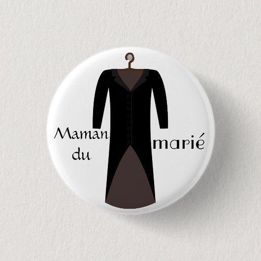 Badge maman du marié 缶バッジ (正面)