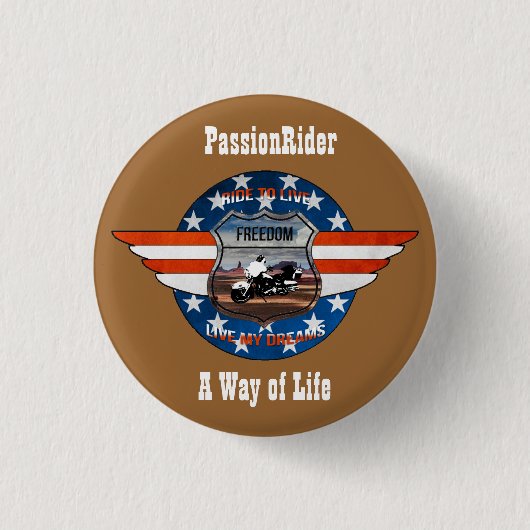 Badge PassionRider 缶バッジ (正面)