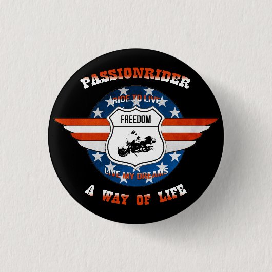 Badge PassionRider 缶バッジ (正面)