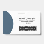 Badge Photo of the employee's person, Code bar, Lo バッジ (裏面)