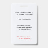 Badge Professionnel, Business Badge | Pro バッジ (裏面)