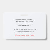 Badge Professionnel|Business|Corporate ID|Office バッジ (Back)
