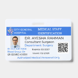 Badge Professionnel|Healthcare|Hospital ID|Med バッジ
