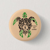 Badge Protect the turtles! Cagou Style 缶バッジ (正面)