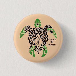 Badge Protect the turtles! Cagou Style 缶バッジ