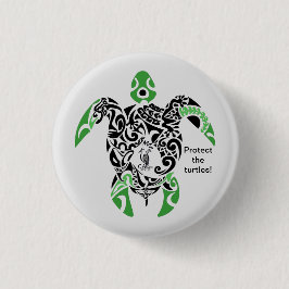 Badge Protect the turtles! Cagou Style 缶バッジ