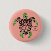 Badge Protect the turtles! Cagou Style 缶バッジ (正面)