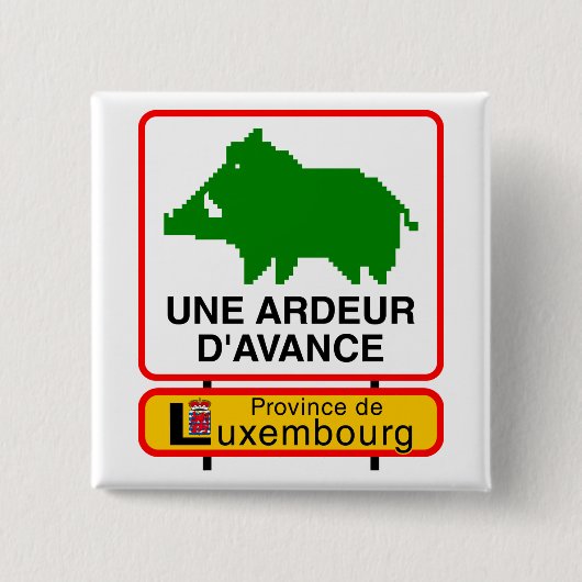 Badge - Province de Luxembourg UNE ARDEUR D'AVANCE 缶バッジ (正面)