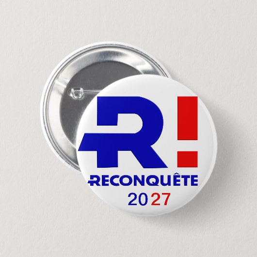 Badge rond 57 mm, Reconquête 2027 缶バッジ (正面&裏面)