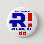 Badge rond 57 mm, Zemmour Président 2022 缶バッジ (正面)
