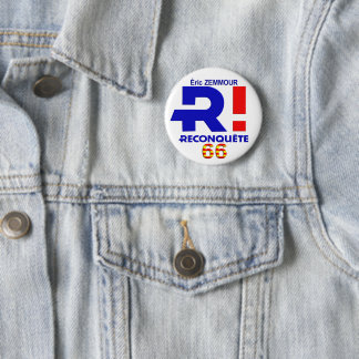 Badge rond 57 mm, Zemmour Président 2022 缶バッジ