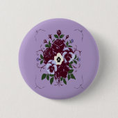 Badge Rond 5 cm Bouquet de Violettes 缶バッジ (正面)