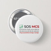 Badge Rond 5 Cm Logo SOS MCS + texte 缶バッジ (正面&裏面)