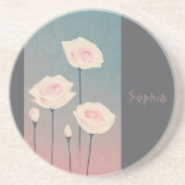 Badge Rond 5 Cm Roses, personalized コースター (正面)