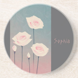 Badge Rond 5 Cm Roses, personalized コースター