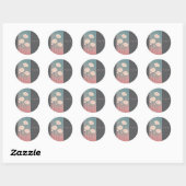 Badge Rond 5 Cm Roses, personalized ラウンドシール (シート)