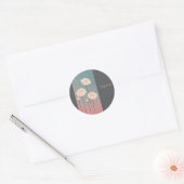 Badge Rond 5 Cm Roses, personalized ラウンドシール (封筒)