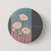 Badge Rond 5 Cm Roses, personalized 缶バッジ (正面)