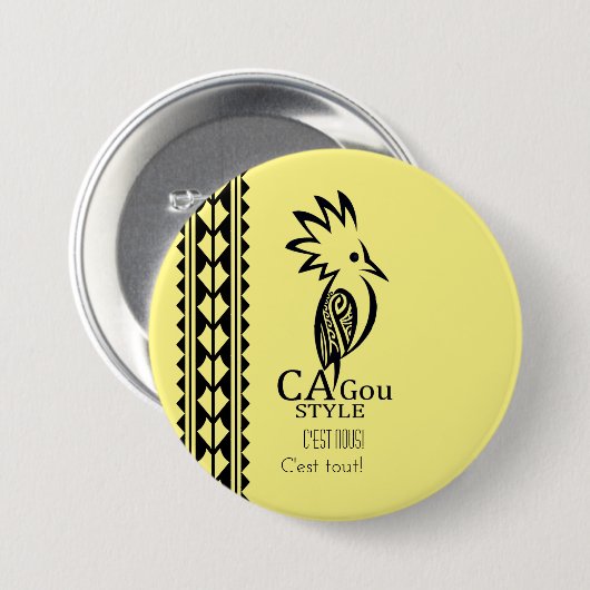 Badge Rond 7,6 Cm Cagou Style 缶バッジ (正面&裏面)